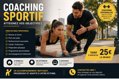 🏋️ Coaching sportif personnalisé – Atteignez vos objectifs !